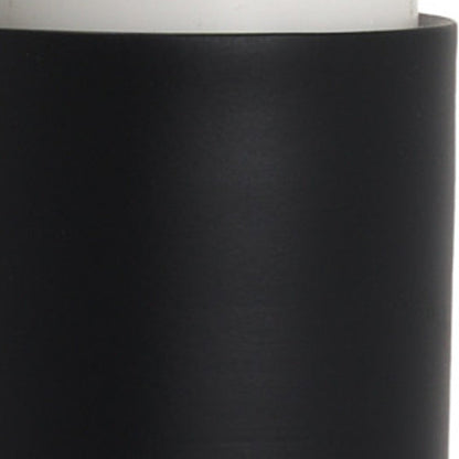 13" Black Metal Tabletop Pillar Candle Holder HomeRoots