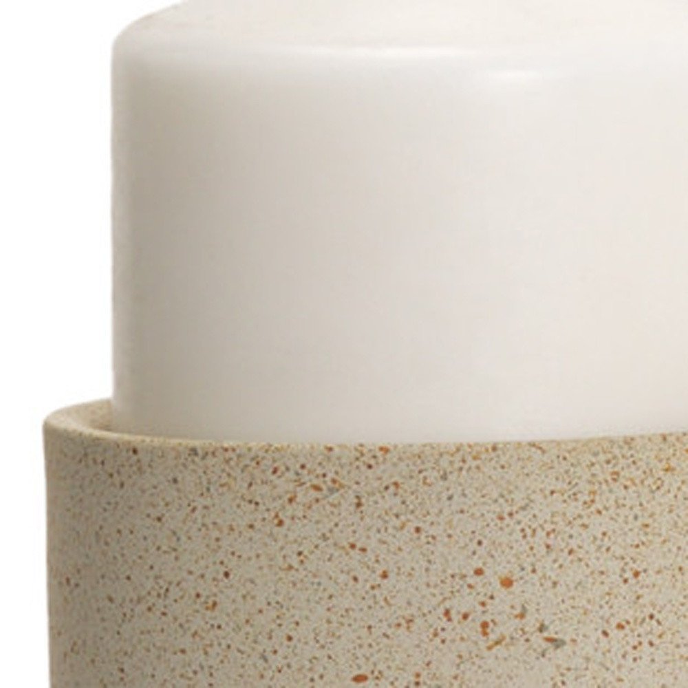 13" Beige Metal Abstract Tabletop Candle Holder — view 2