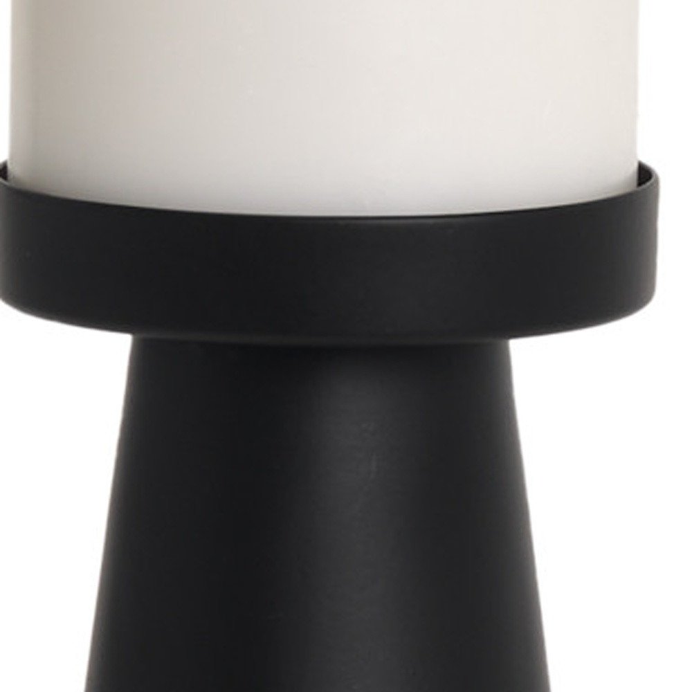 10" Black Metal Tabletop Pillar Candle Holder — view 2