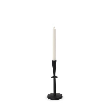 11" Black Metal Tabletop Taper Candlestick HomeRoots