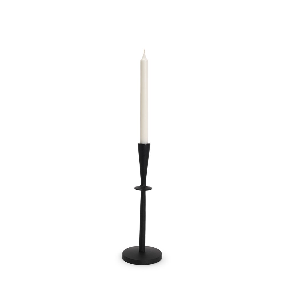13" Black Metal Abstract Tabletop Candle Holder — view 1