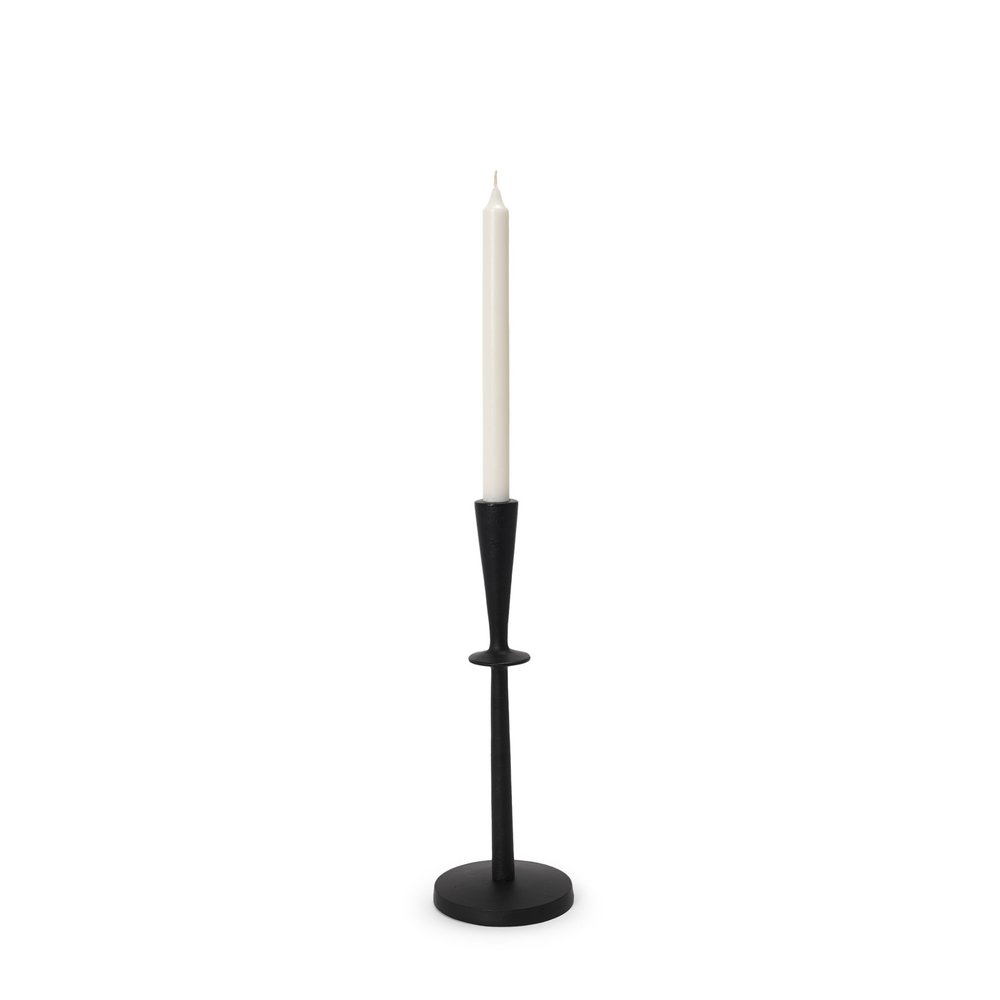13" Black Metal Abstract Tabletop Candle Holder — view 3