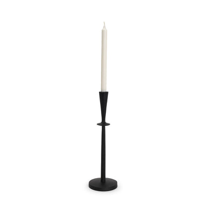 15" Black Metal Abstract Tabletop Candle Holder HomeRoots