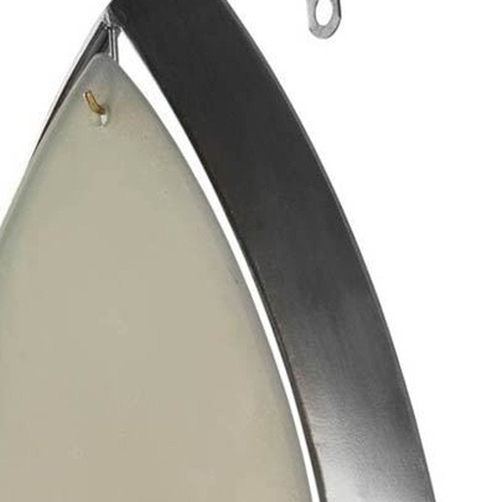 7" Silver Abstract Metal And Glass Wall Sconce Candle Holder — view 2
