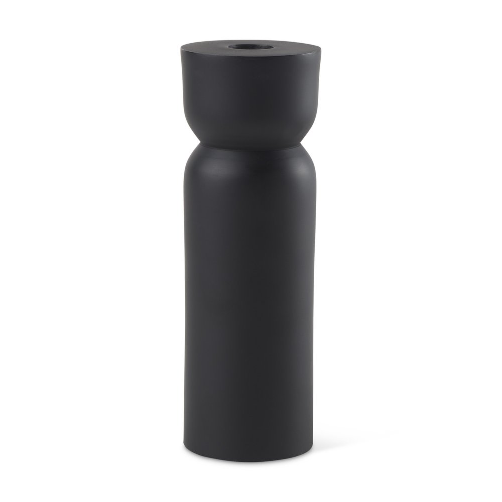 8" Black Metal Tabletop Taper Candle Holder HomeRoots