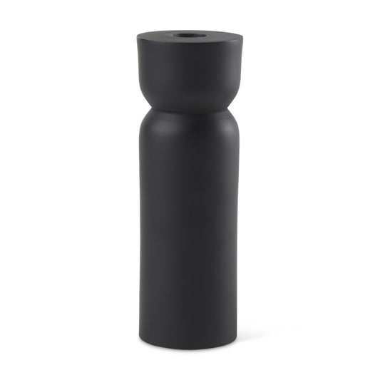 8" Black Metal Tabletop Taper Candle Holder HomeRoots