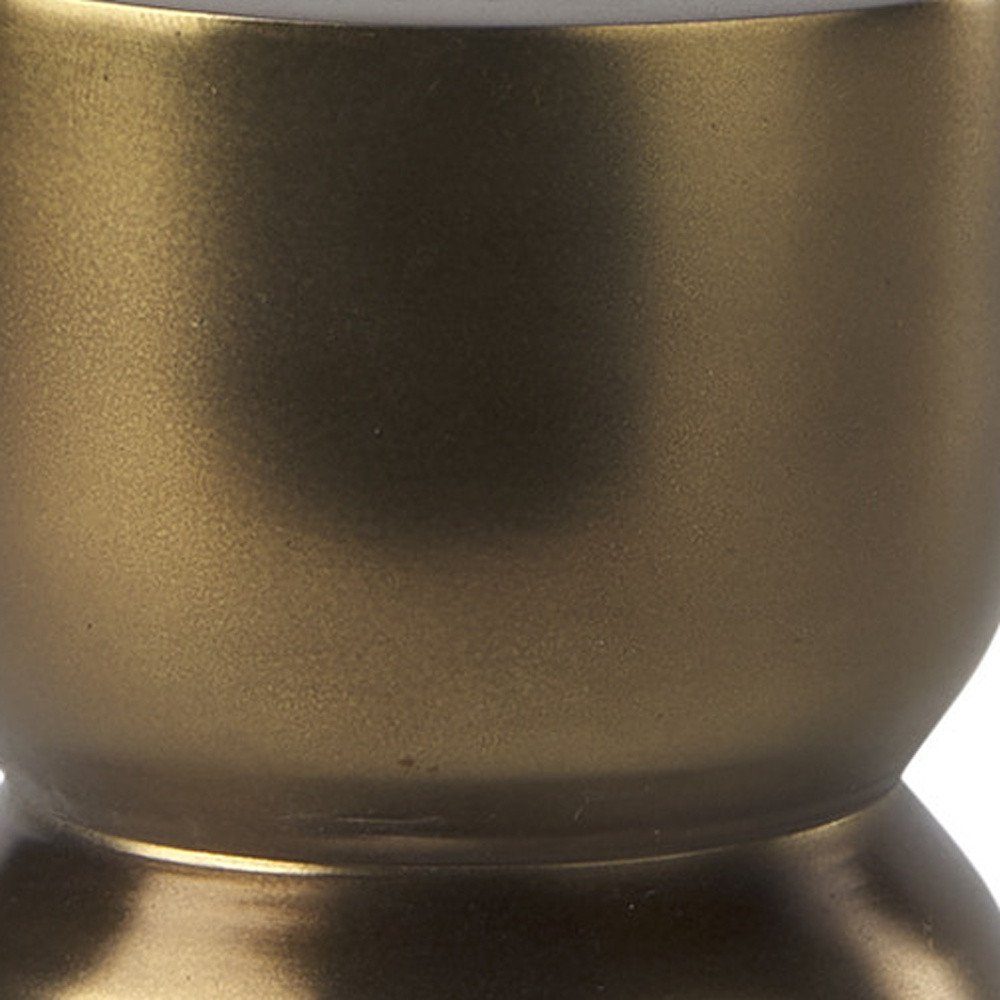 5" Gold Metal Tabletop Taper Candlestick HomeRoots