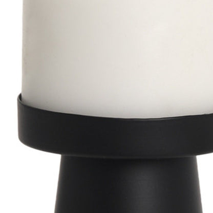 8" Black Metal Tabletop Pillar Candle Holder HomeRoots