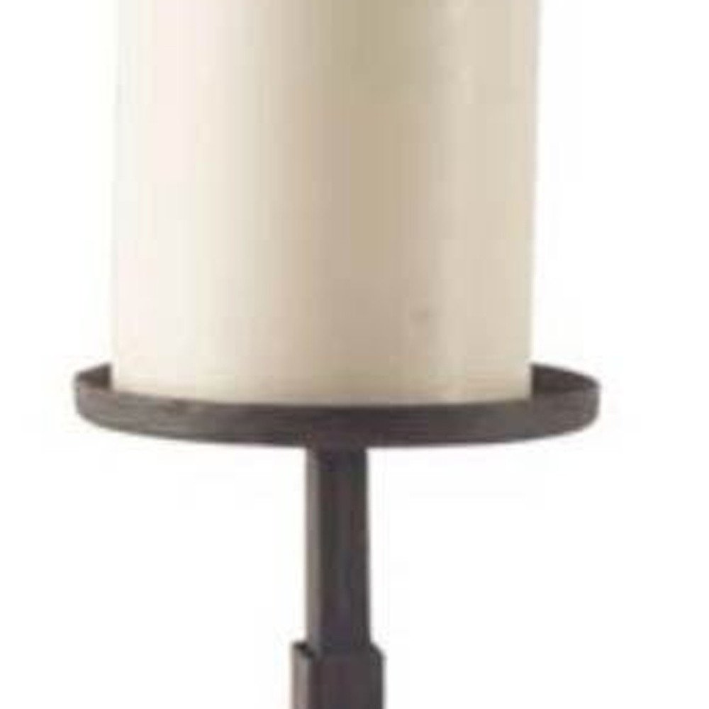16" Brown Distressed Abstract Solid Wood Tabletop Pillar Candle Holder HomeRoots