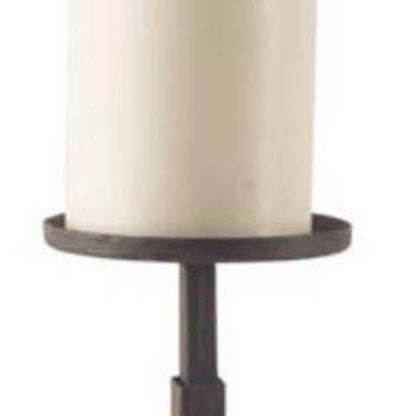 16" Brown Distressed Abstract Solid Wood Tabletop Pillar Candle Holder HomeRoots