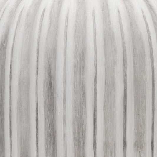 21" Gray And White Striped Ceramic Cylinder Floor Vase HomeRoots