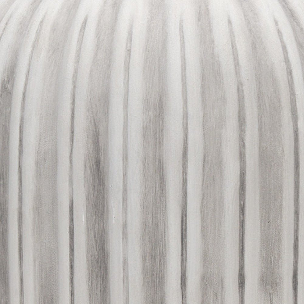 21" Gray And White Striped Ceramic Cylinder Floor Vase HomeRoots
