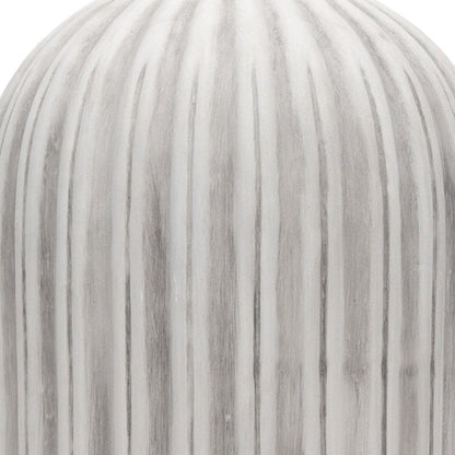 21" Gray And White Striped Ceramic Cylinder Floor Vase HomeRoots