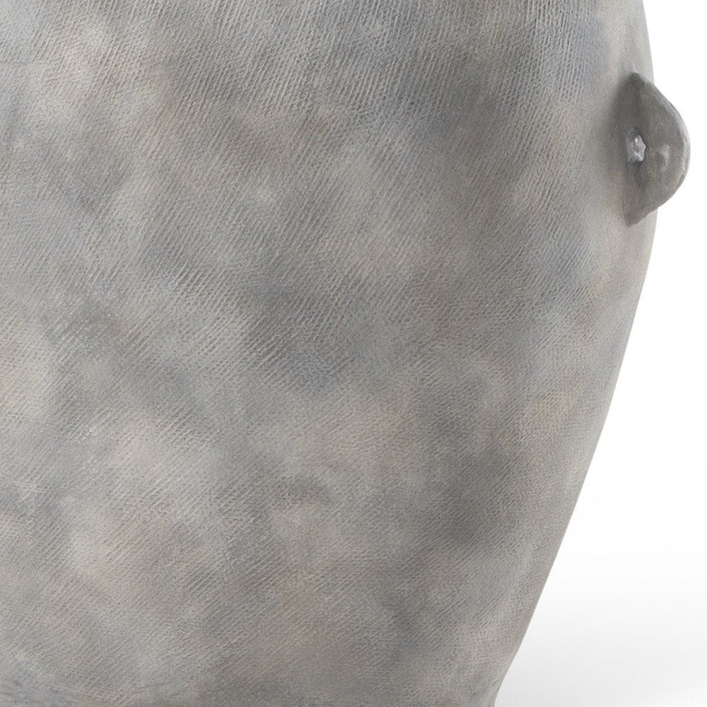24" Gray Ceramic Amphora Floor Vase — view 2