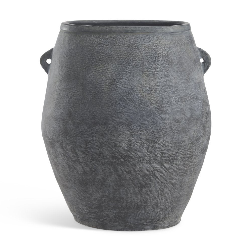 32" Gray Ceramic Amphora Floor Vase — view 2