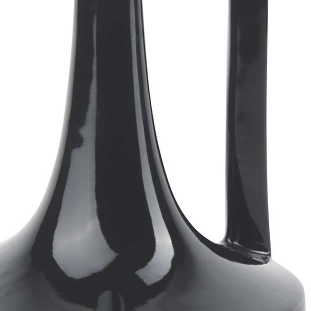 8" Black Ceramic Jug Vase — view 2