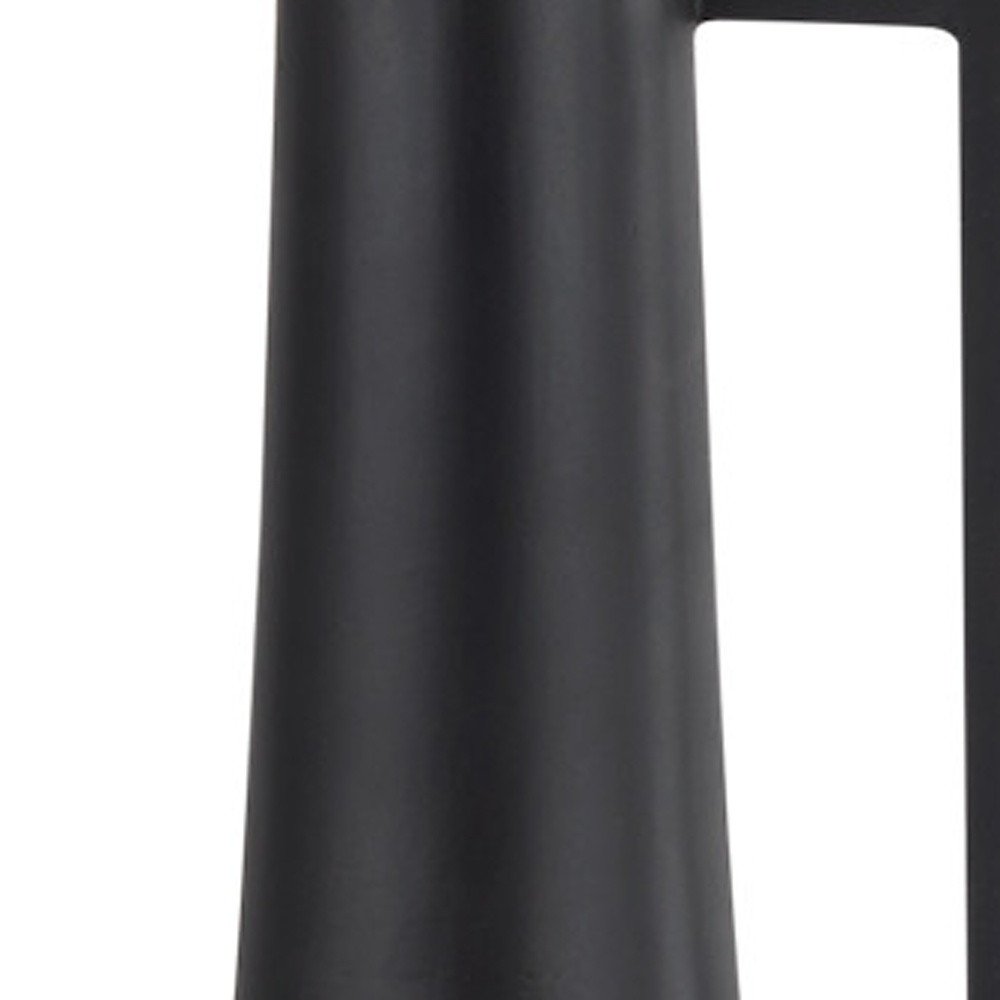 18" Black Metal Jug Vase HomeRoots