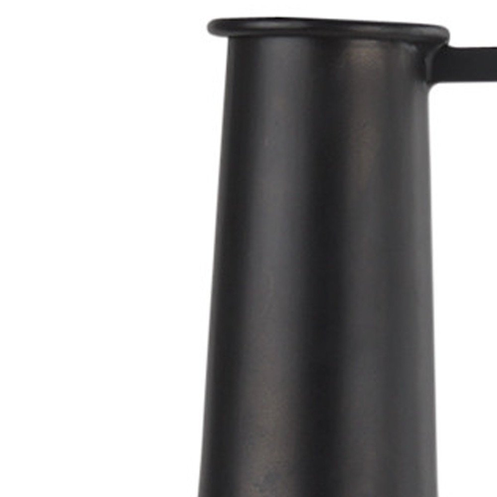 24" Black Metal Jug Vase HomeRoots