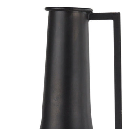 24" Black Metal Jug Vase HomeRoots