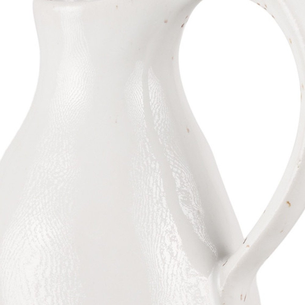 14" White And Beige Ombre Ceramic Bud Jug Vase HomeRoots