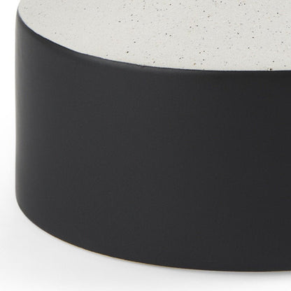 12" Black And White Ombre Ceramic Jug Vase HomeRoots