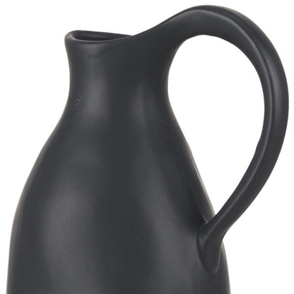 15" Black Ceramic Bud Jug Vase HomeRoots