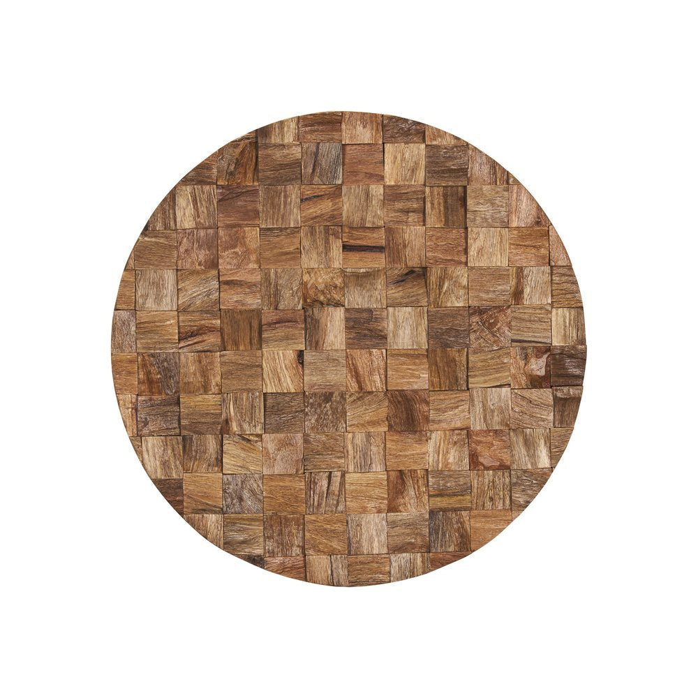 Into the Abyss II 24" X 24" Brown Geometric Wood Circle Hanging Dimensional Sculpture — view 1
