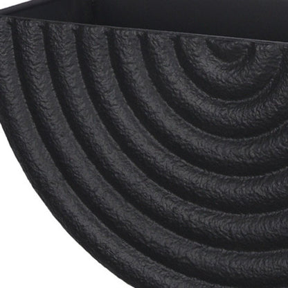 Set of Two Black Metal Geometric Half Moon Wall Planters HomeRoots
