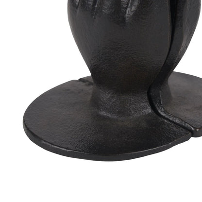 Set of Two Antiqued Bronze Cast Iron Praying Hands Decorative Bookends HomeRoots