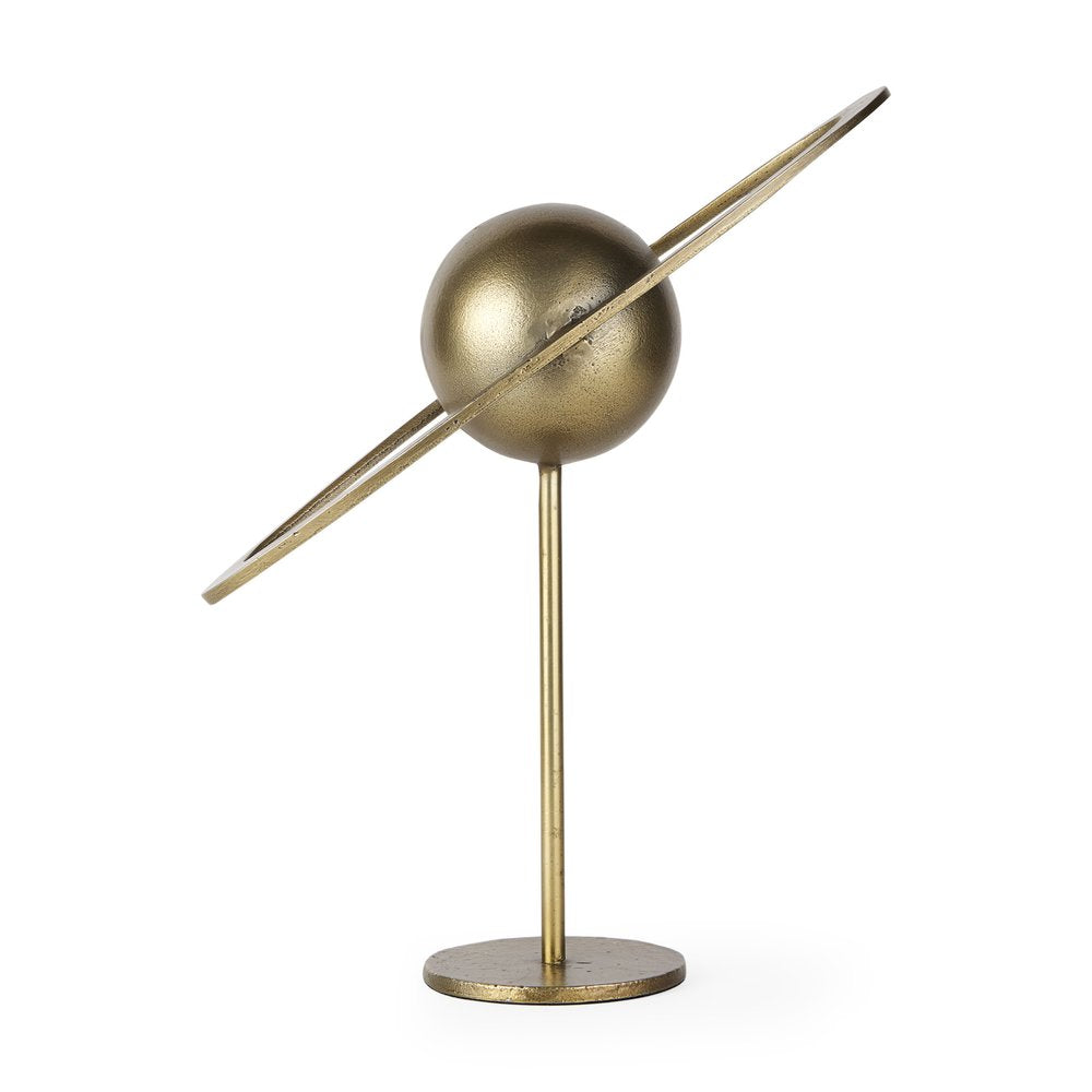 16" Gold Iron Solar System Tabletop Sculpture HomeRoots