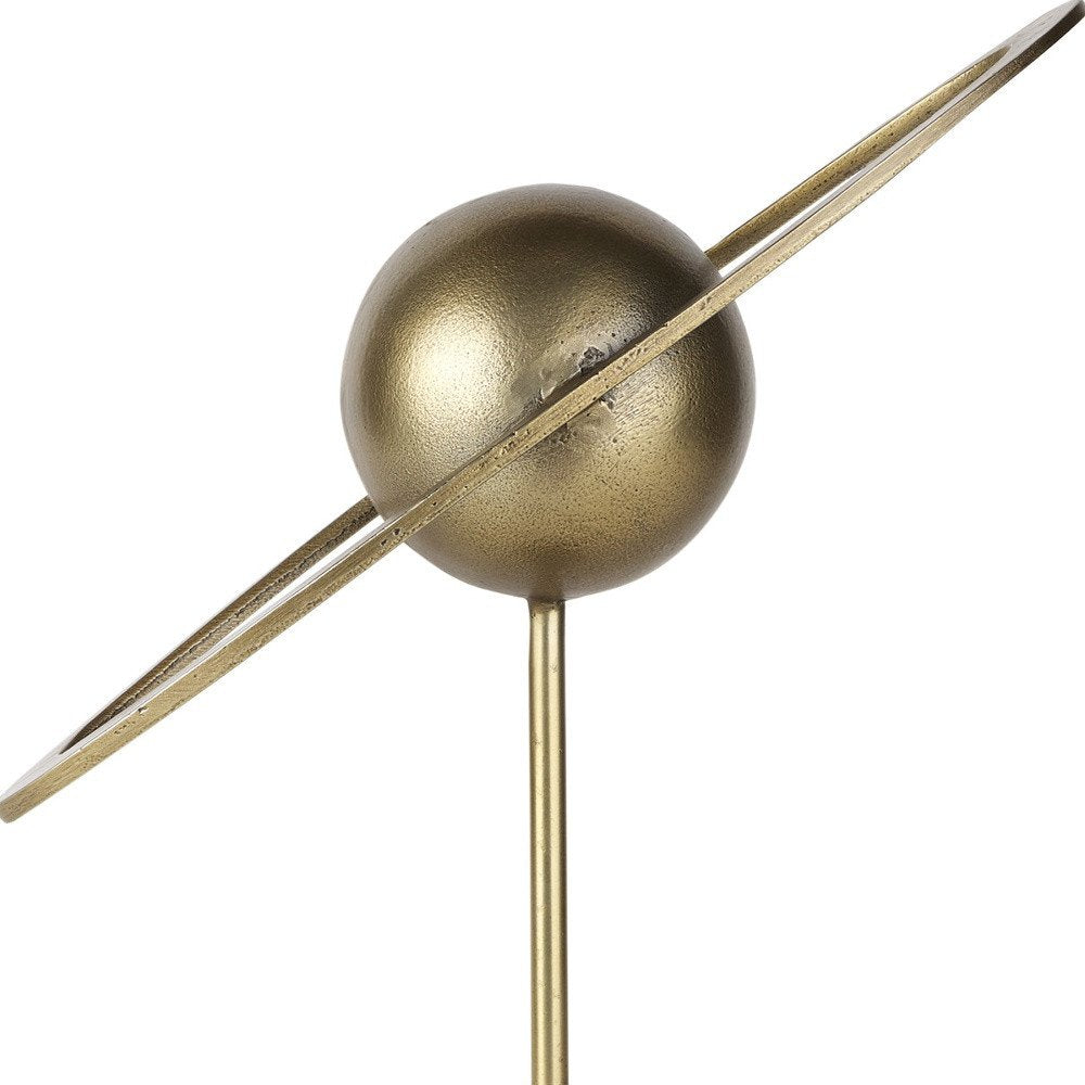 16" Gold Iron Solar System Tabletop Sculpture HomeRoots