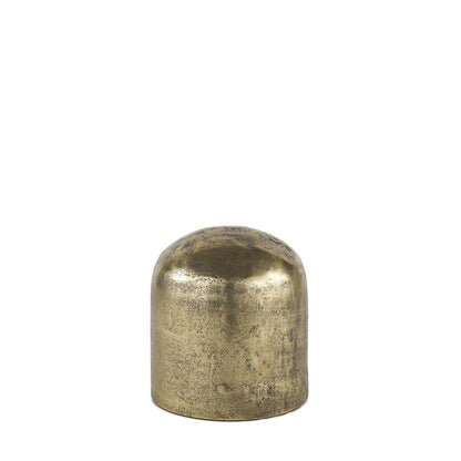 7" Antiqued Brass Cast Aluminum Cylindrical Tabletop Sculpture HomeRoots
