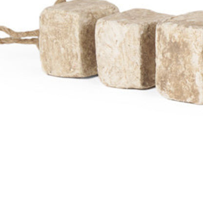 2" Beige Paper Cube Tabletop Sculpture HomeRoots