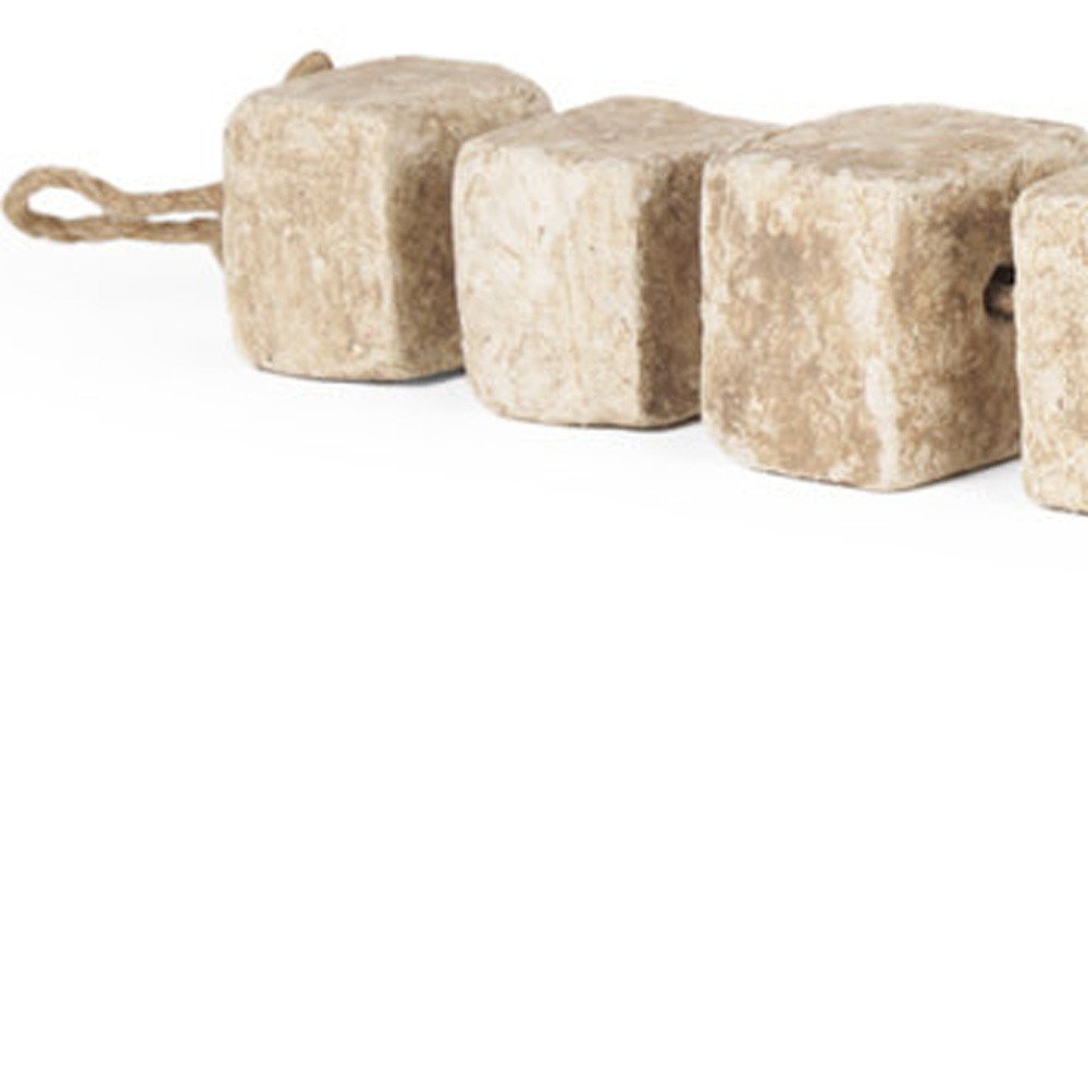 2" Beige Paper Cube Tabletop Sculpture HomeRoots