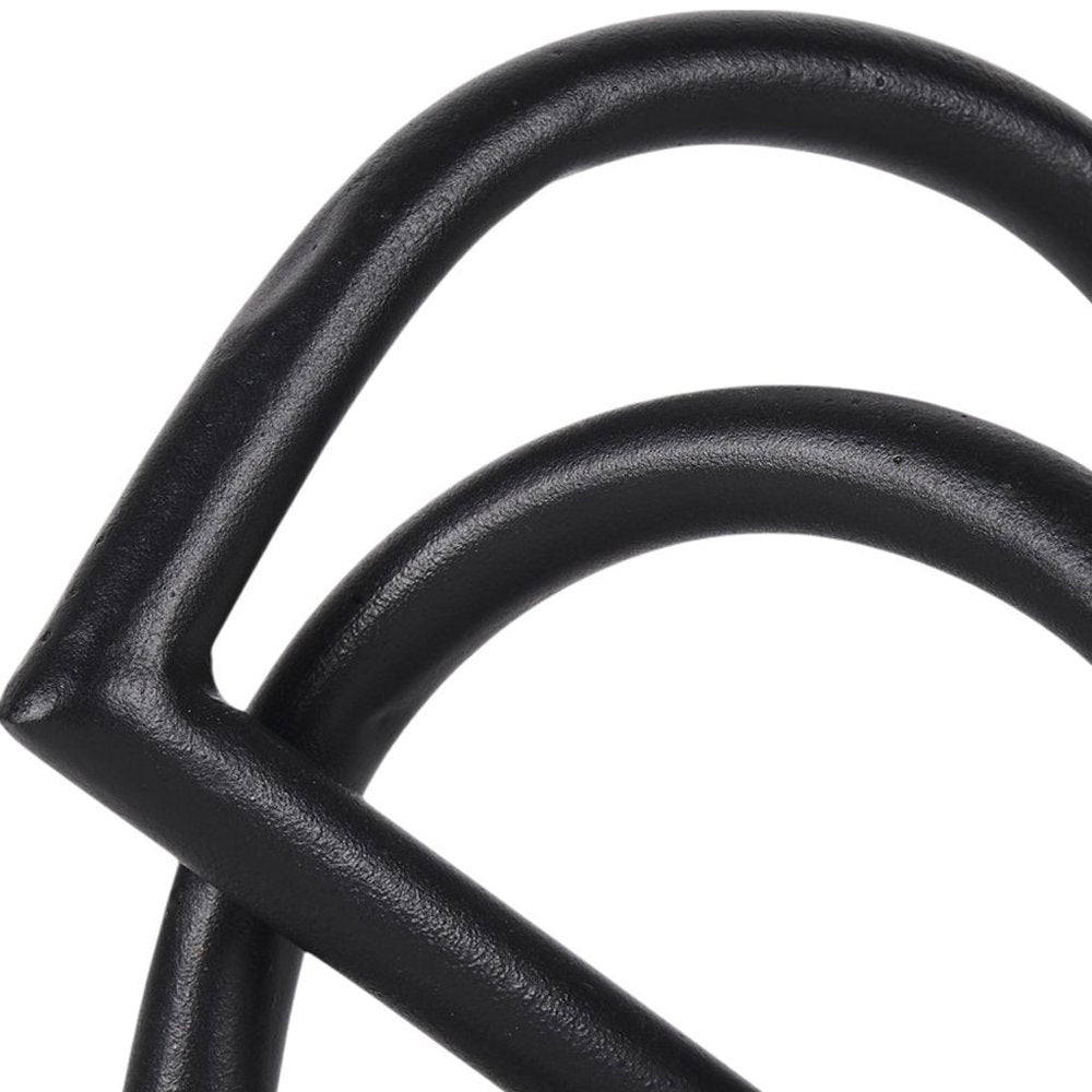 6" Black Iron Modern Abstract Tabletop Sculpture HomeRoots