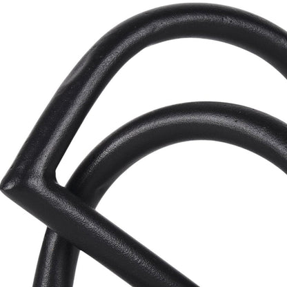 6" Black Iron Modern Abstract Tabletop Sculpture HomeRoots