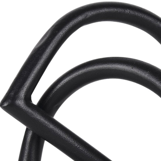 6" Black Iron Modern Abstract Tabletop Sculpture HomeRoots