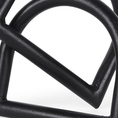 6" Black Iron Modern Abstract Tabletop Sculpture HomeRoots