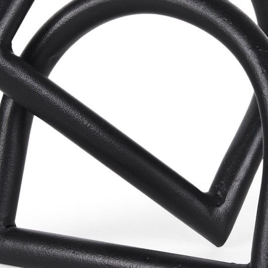 6" Black Iron Modern Abstract Tabletop Sculpture HomeRoots