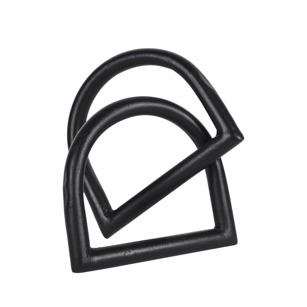 6" Black Iron Modern Abstract Tabletop Sculpture HomeRoots