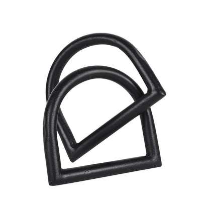 6" Black Iron Modern Abstract Tabletop Sculpture HomeRoots