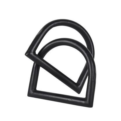 6" Black Iron Modern Abstract Tabletop Sculpture HomeRoots