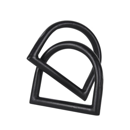 6" Black Iron Modern Abstract Tabletop Sculpture HomeRoots