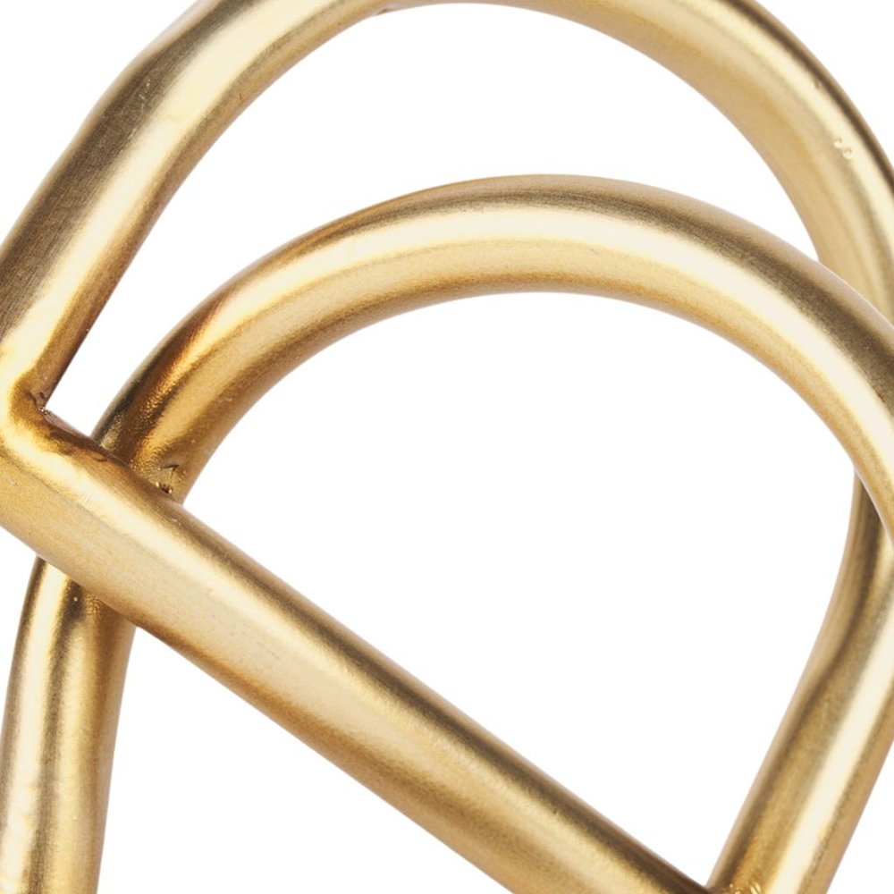 6" Gold Iron Abstract Modern Tabletop Sculpture HomeRoots