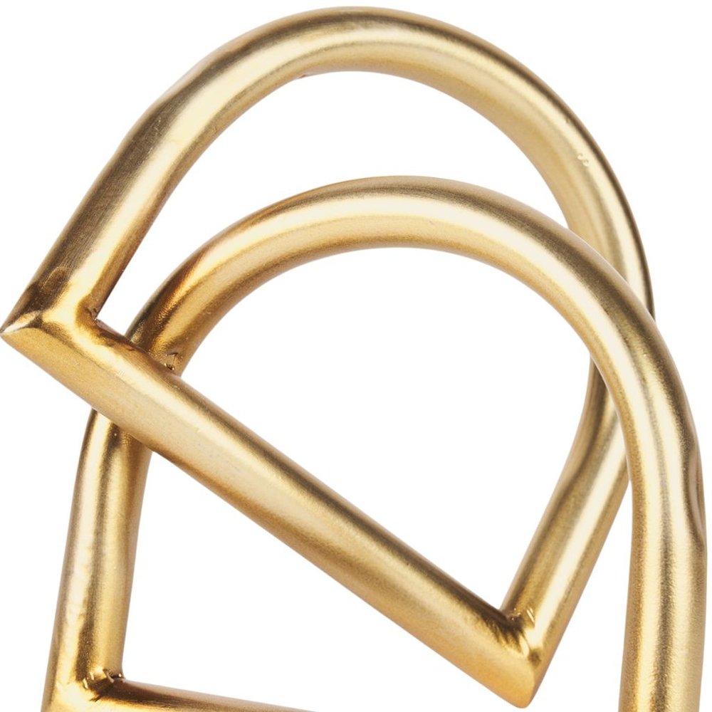 6" Gold Iron Abstract Modern Tabletop Sculpture HomeRoots