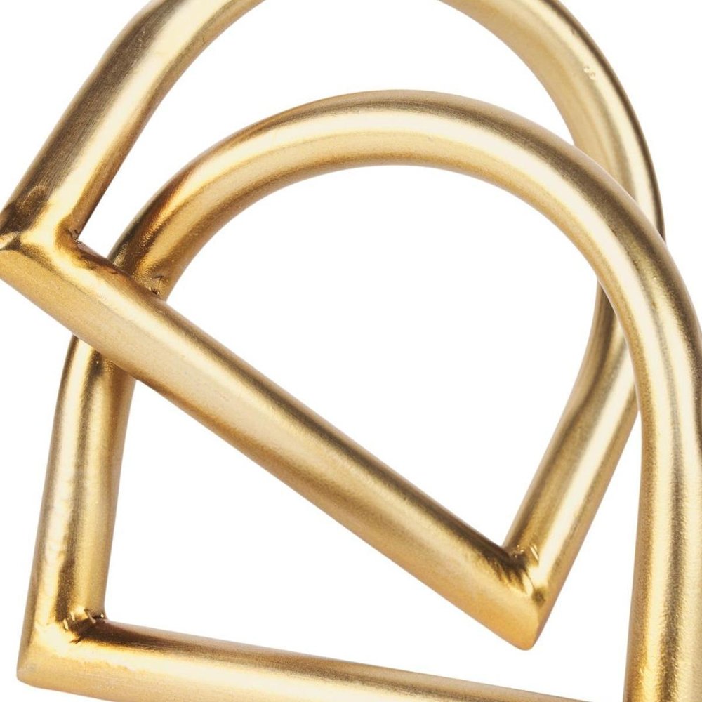 6" Gold Iron Abstract Modern Tabletop Sculpture — view 6