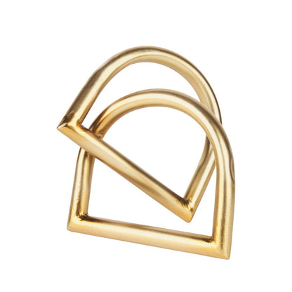 6" Gold Iron Abstract Modern Tabletop Sculpture HomeRoots