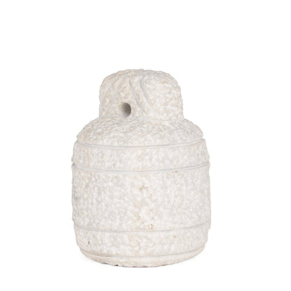 8" White Marble Door Stop HomeRoots
