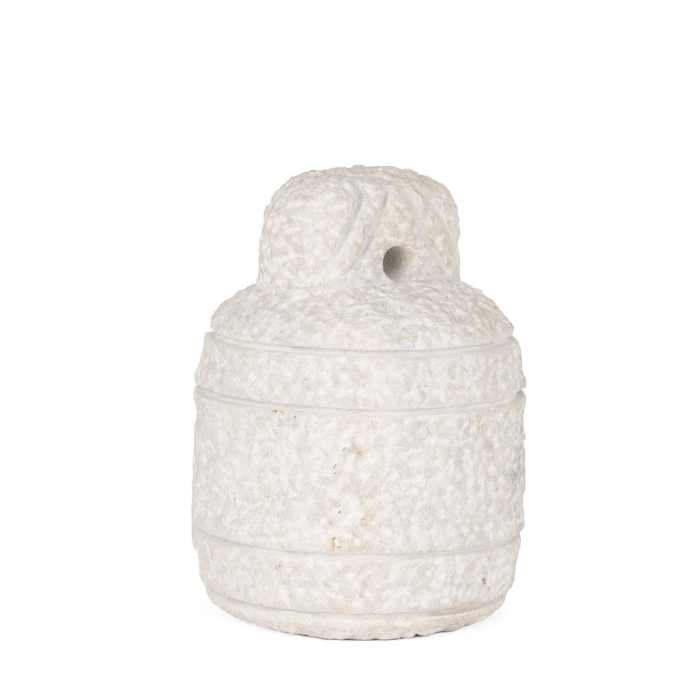 8" White Marble Door Stop HomeRoots