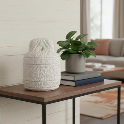 8" White Marble Door Stop HomeRoots